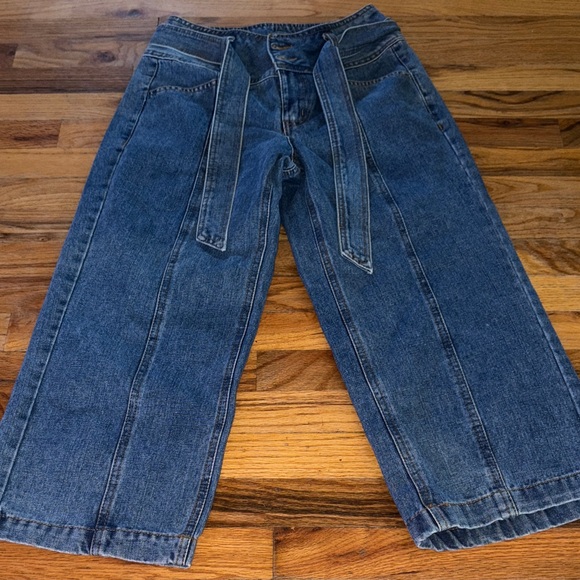 Highway Jeans Pants - Womens Jeans Blue| cropped |Wide-Leg trousers -denim belt#Highwaydenim#spring26